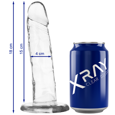 Dildo Trasparente X Ray Clear in Gelatina Flessibile e Realistico